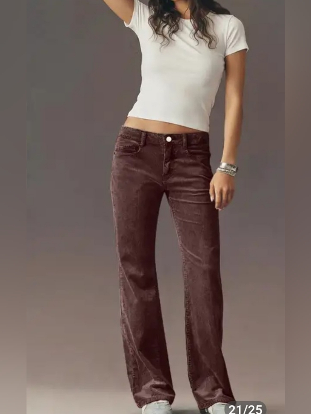 Flamingals Corduroy Mid Waist Flare Leg Pants NWT Women's Medium